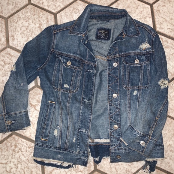 Abercrombie & Fitch Jackets & Blazers - Abercrombie & Fitch Distressed Denim Jacket